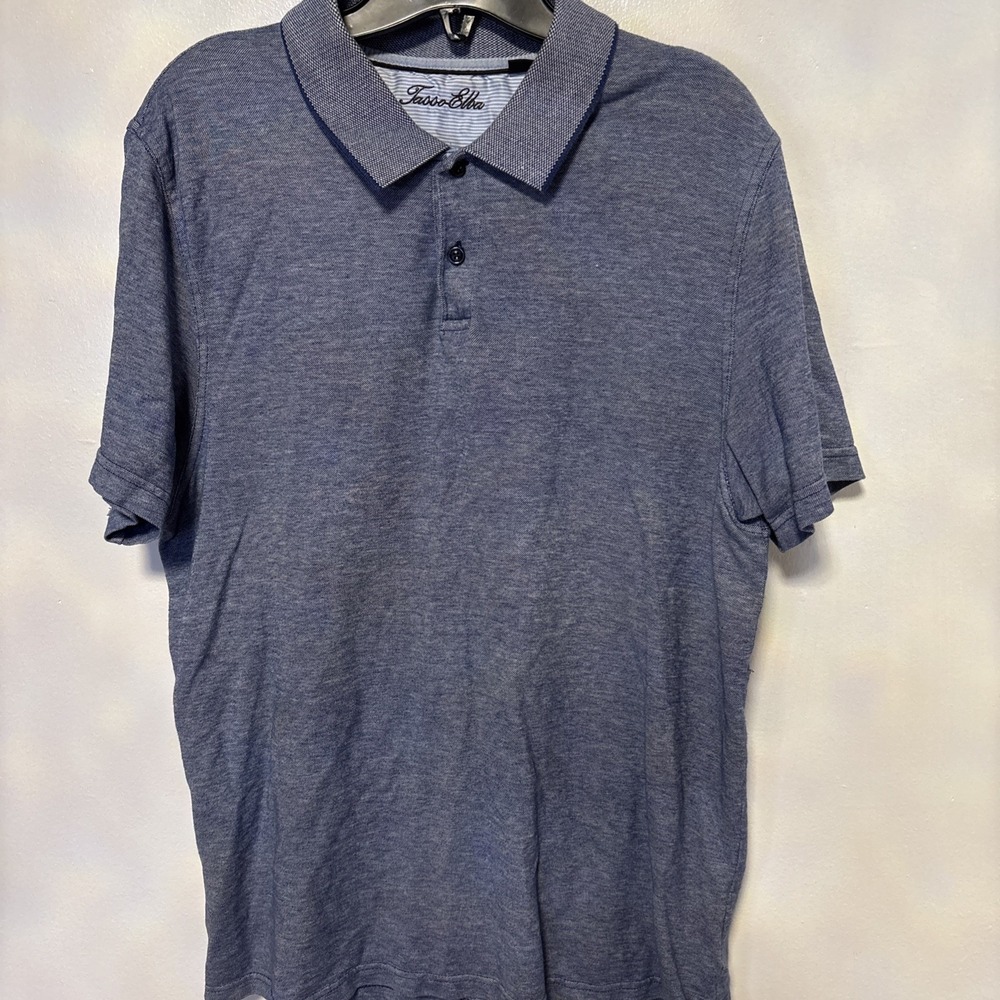 Tasso Elba blue polo shirt Size L